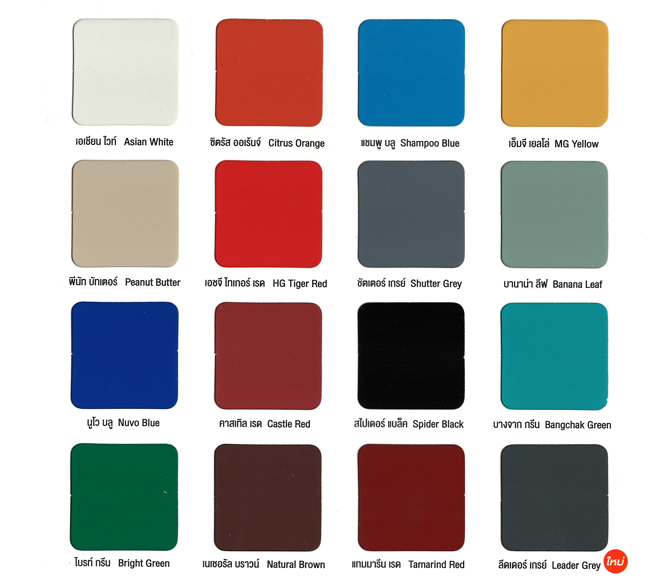 แบบสีหลังคา I-THANA COLOUR RANGE